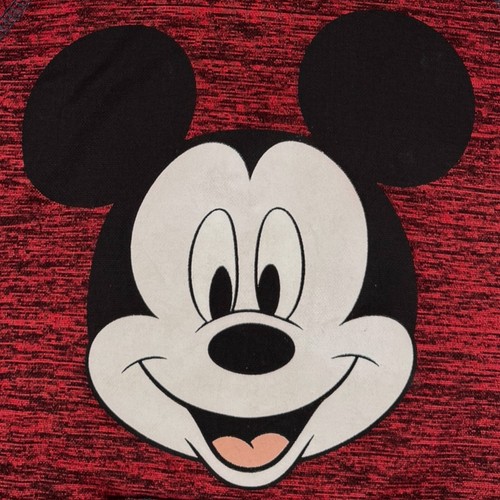 Disney Mickey Mouse Heather Red/Black Hoodie Pullover Sweatshirt Youth Boy’s 5 - Picture 2 of 7