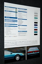 1994 MERCURY COUGAR XR7 SPECS COLORS ORIGINAL LARGE DEALER ADVERTISMENT PRINT AD
