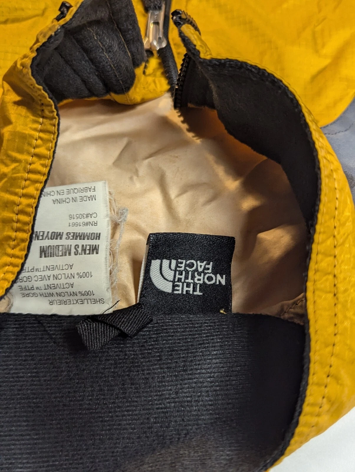 north-face gore tex zip front windbreaker jacket