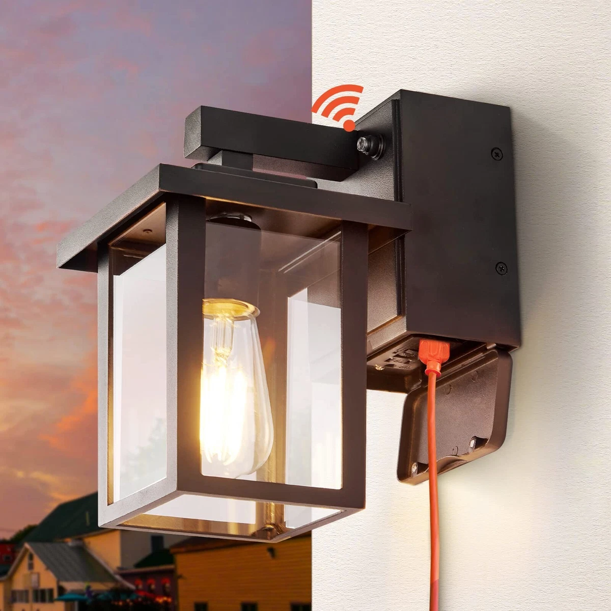 Light fixture 2024 with outlet