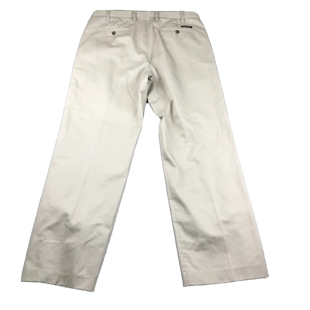 Eddie Bauer Pants Mens 38X33 Beige Adams Classic Fit Wrinkle Stain