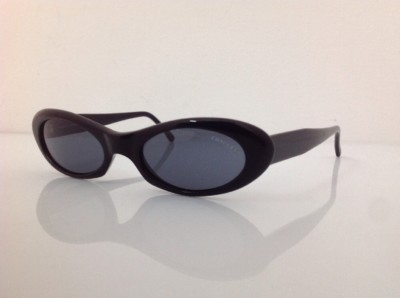 Concert occhiale da sole Vintage 1980 Nero Lente Blu Nera