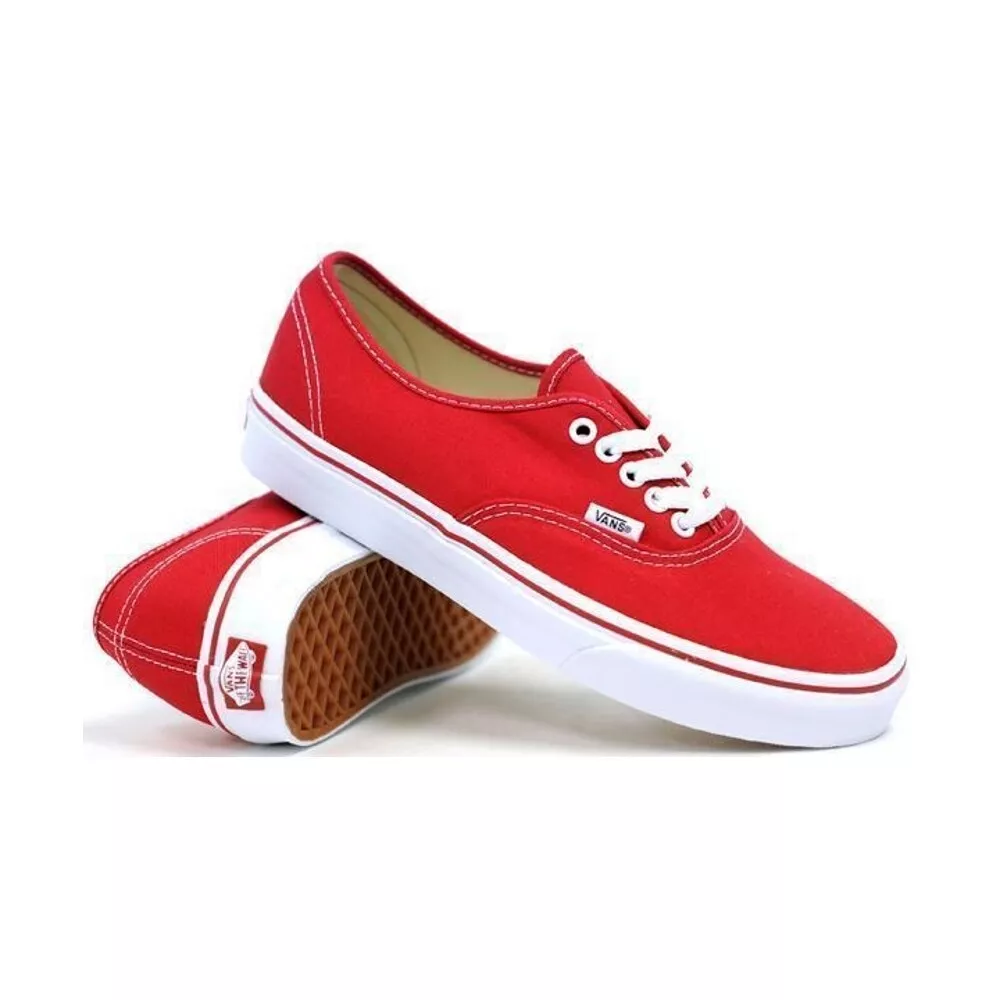 VANS SHOES AUTHENTIC RED TRUE WHITE SKATE SKATEBOARD SURF CASUAL KINGPIN STORE