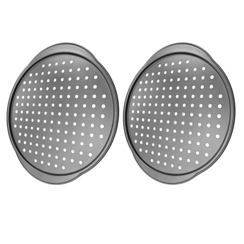 2 Pcs Pizzateller Nicht-Stick-Backpfanne Pizzablech Mit Antihaftbeschichtung - Bild 8 von 12