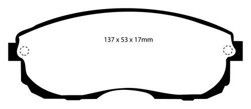 NEW EBC YELLOWSTUFF FRONT AND REAR BRAKE PADS KIT PERFORMANCE PADS PADKIT2458 - Afbeelding 2 van 6