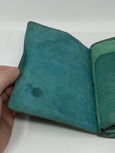 Old Trend Modern Vintage Genuine Leather Nomad Organizer Travel Wallet Turquoise - Picture 8 of 17