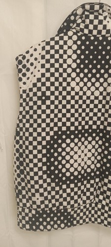 VINTAGE MISTRAL BLACK AND WHITE POLKA DOT AND CHECKER PATTERN VEST GOOD CLEAN - Picture 18 of 24