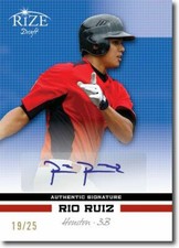 RIO RUIZ 2012 Rize Rookie Autograph Emerald BLUE Auto RC #/25