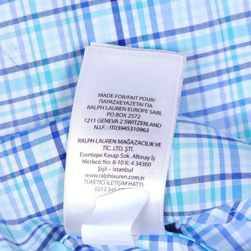 Ralph Lauren Shirt Mens Large Blue Plaid Check Long Sleeve Non Iron Preppy - Picture 14 of 15