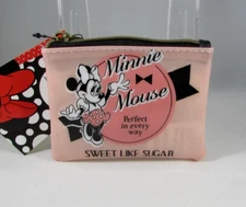 Disney Loungefly Minnie Mouse Coin Purse Wallet Pink Clear NWT