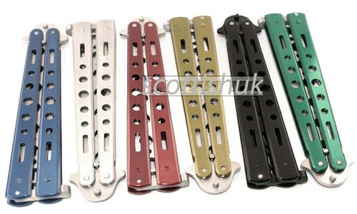 Metal Butterfly Trainer Balisong Practice Tool Steel Novelty Fidget Toy - Picture 3 of 14