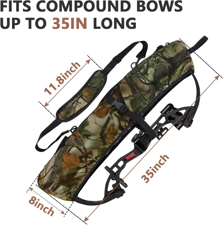 Compound Bow Sling, 2 Modes Adjustable Length & Shoulder Strap Camouflage Fabric - Image 2 of 4