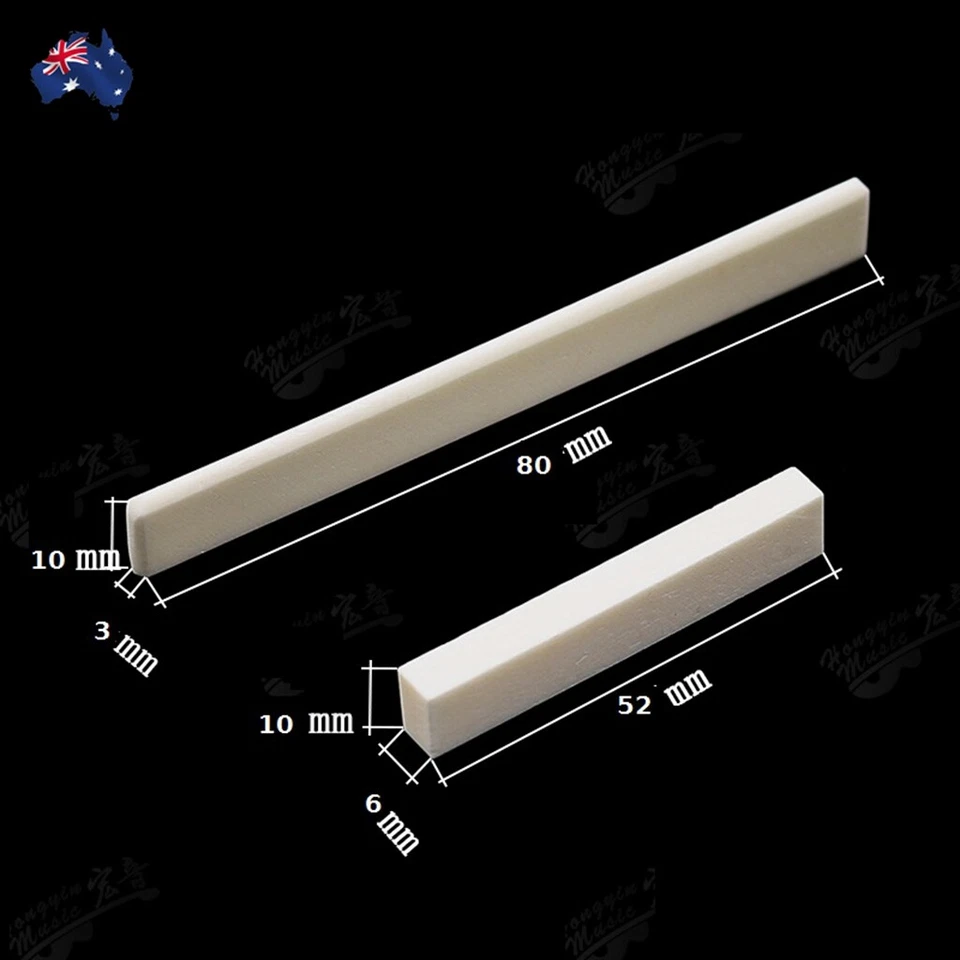 Acoustic Guitar bone saddle+Nut DIY different instrument saddle Blank material - image 2 of 4
