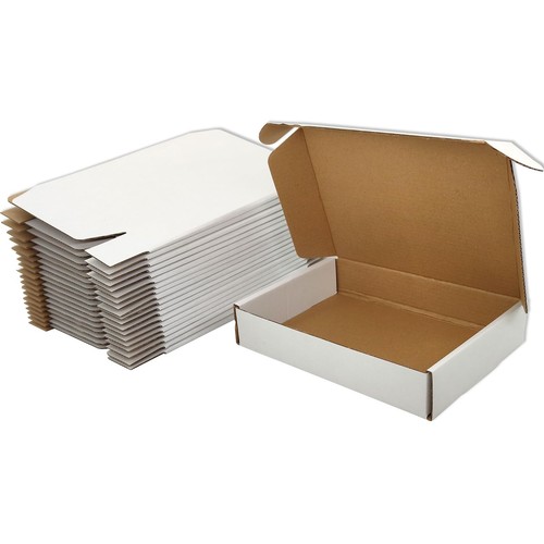 Small White Shipping Boxes for Small Business Pack of 25-8x5.5x1.6 inches Car...