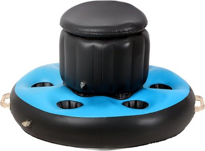 Inflatable Floating Cooler for Pools with 6 Built in Cup Holders Inflatable PVC