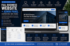 Full Business Website + Custom Admin Panel Service