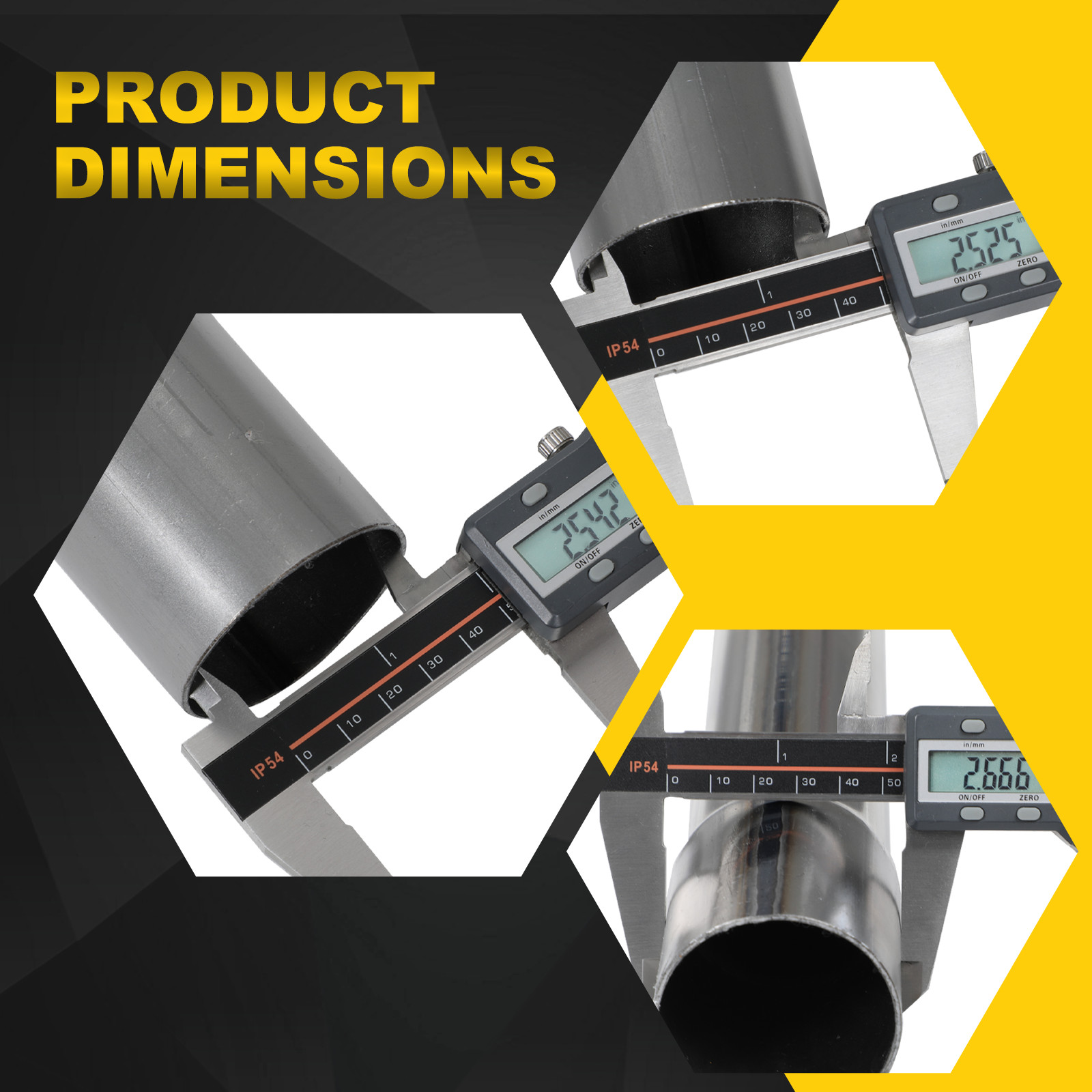 2.5" DIY Universal Custom Exhaust Tubing Kit Mandrel Bend Pipe Straight & U-Bend