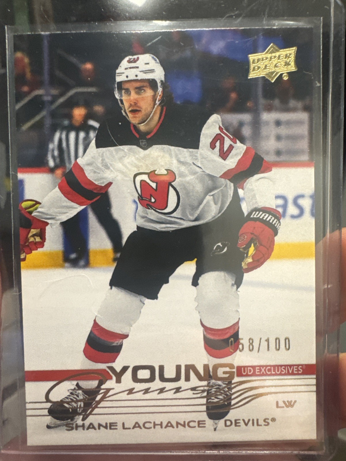 2025-26 Upper Deck Extended Shane Lachance Young Guns #705 UD exclusives 58/100
