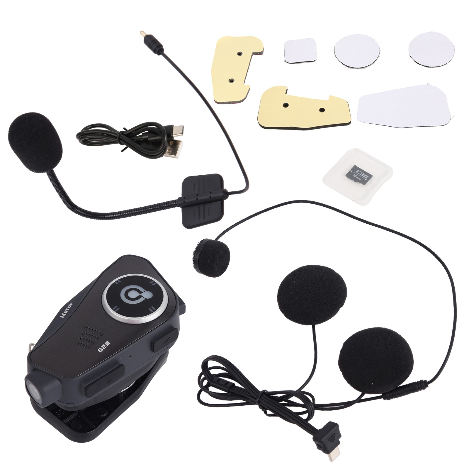 Bluetooth Motorcycle 1080P HD Camera Recorder Motorbike Helmet Headset Intercom