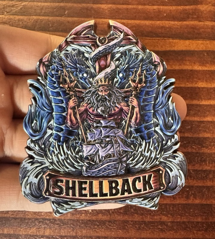 The Shellback Ancient Order Of The Deep Challenge Coin