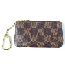 LOUIS VUITTON Coin case Card Key holder Pochette Cle Brown Damier canvas N62658