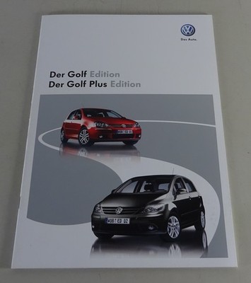Brochure VW Golf 5 / V Edition + Golf Plus Edition As Of 02/2008