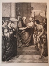 Acquaforte del 1884. S. Giovanni Chrisostomo. Dopo Sebastiano del Piombo. L. Audace: