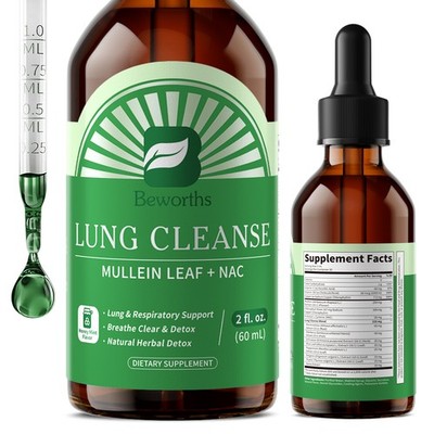 Mullein Leaf Tincture Natural Liquid Drops Extract 2 Oz Breath Lungs Respiratory