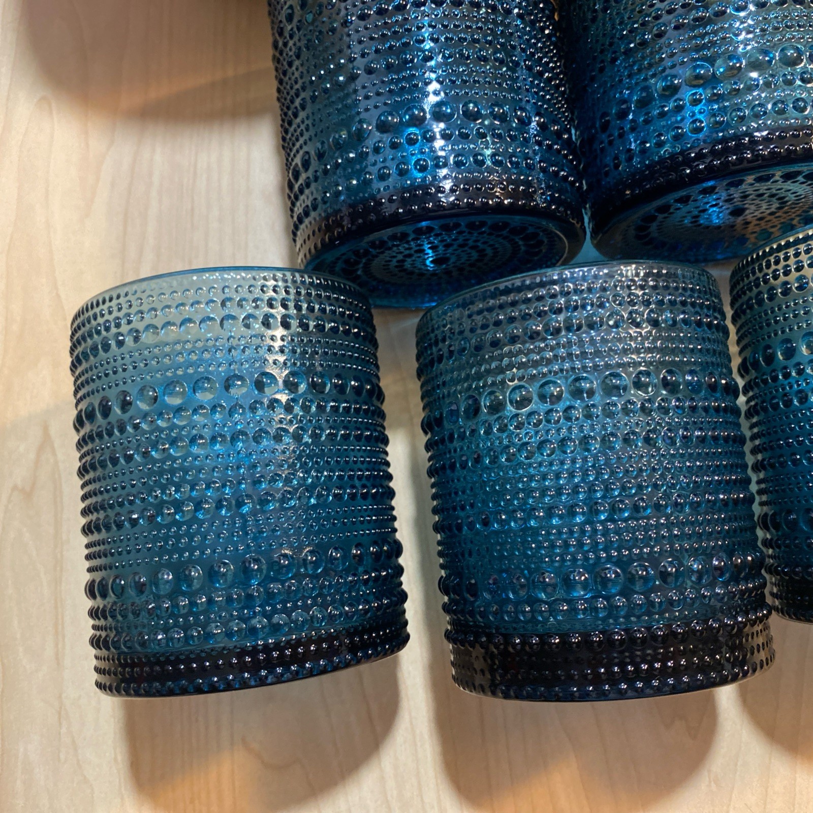 Fortessa D&V Jupiter Double Old Fashion Glass 10 Ounce Set 5 Cornflower Glass