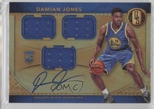 2016 Panini Gold Standard Rookie Jersey Triple 61/99 Damian Jones #292 Auto 2d9