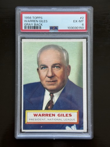 1956 Warren Giles [Gray Back] #2