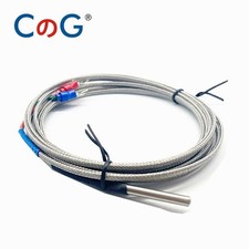 PT100 K J Thermocouple Sensor Shielded Braide Wire For Temperature Controller