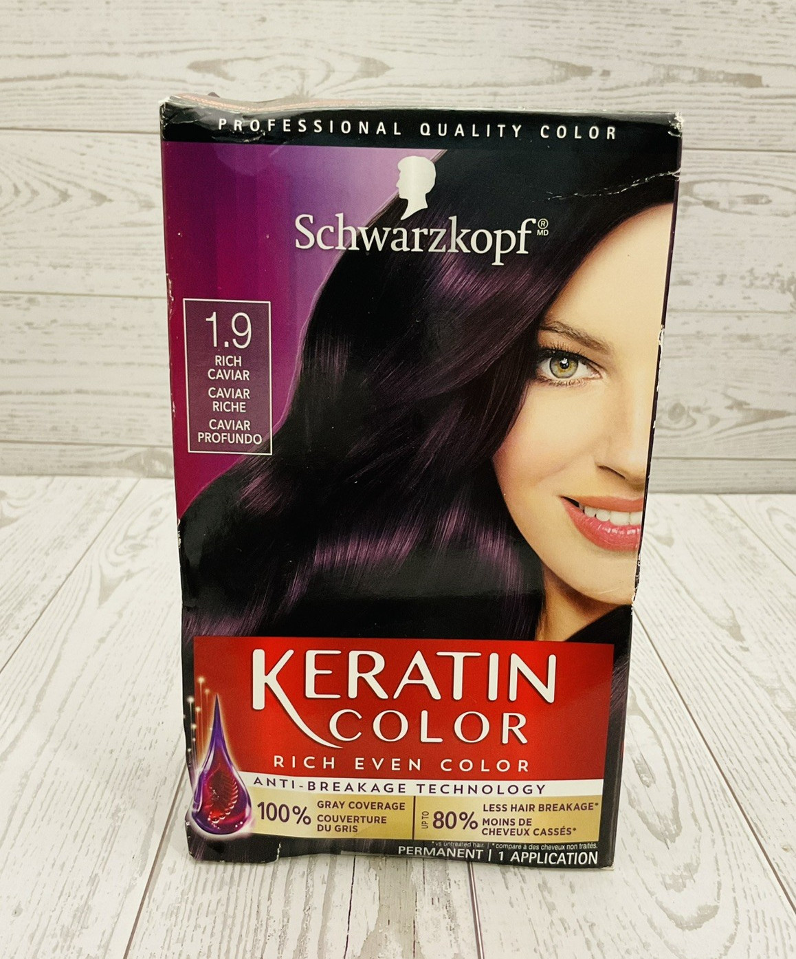 Permanent Hair Color Cream, 1.9 Rich Caviar New