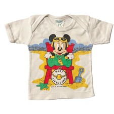 Vintage 80s Disney Babies Lifeguard Mickey Mouse Infant T-shirt Size 3-6 Months