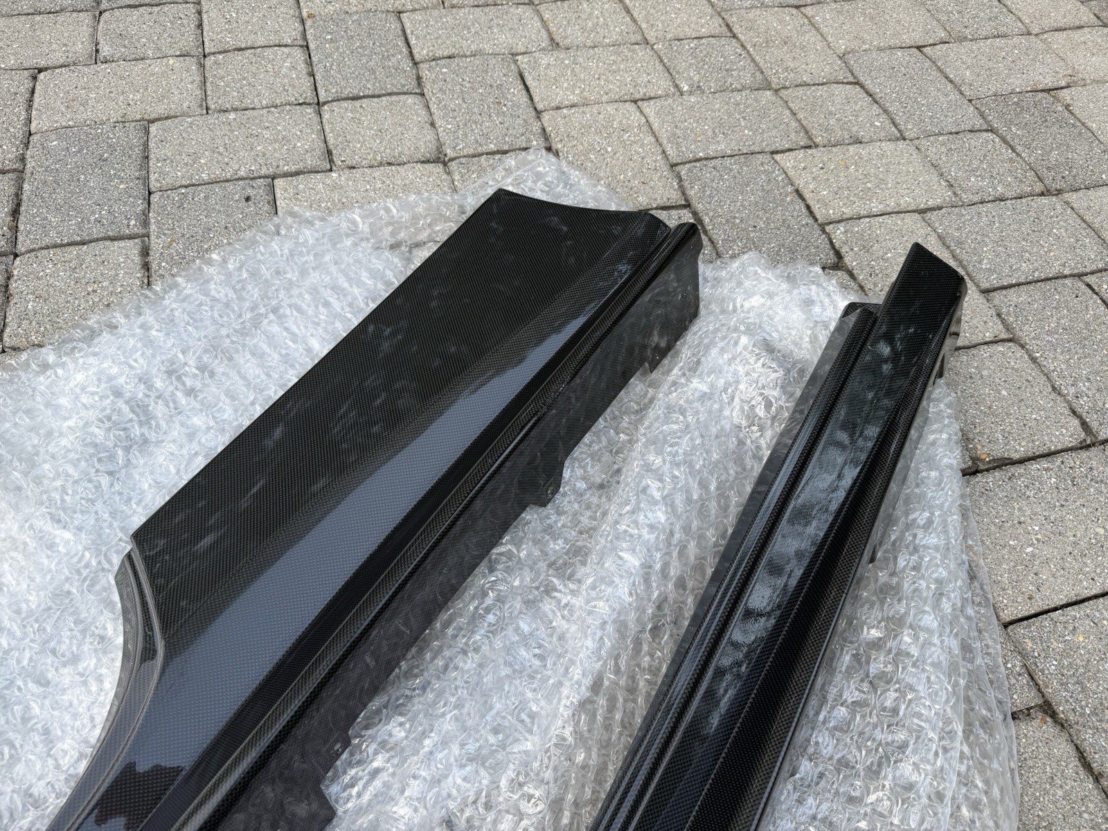 Ferrari 488 Carbon Fiber Side Skirts Panels OEM GTB Spider