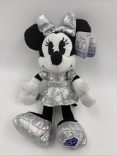 Disney Minnie Mouse 100 Years Of Wonder Silver Dress Plush Stuffed Animal Toy