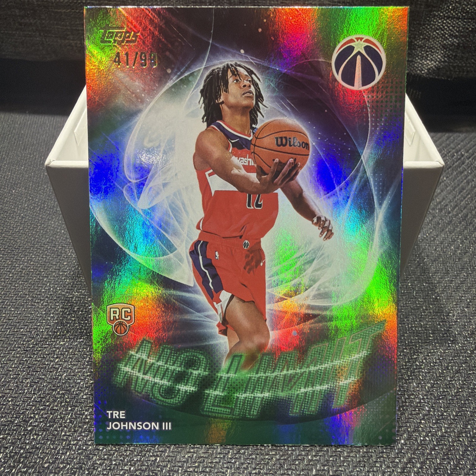 2025-26 Topps Flagship TRE JOHNSON III Green No Limit RC #d/99 Wizards