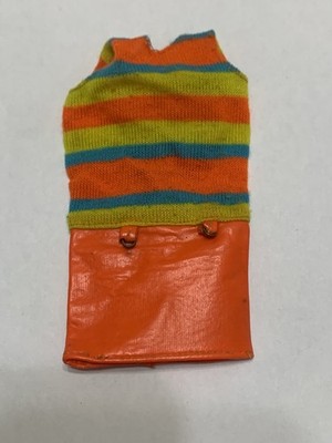 RARE Vintage Barbie FRANCIE ORANGE ZIP Dress #1548 1968 Sears Exclusive