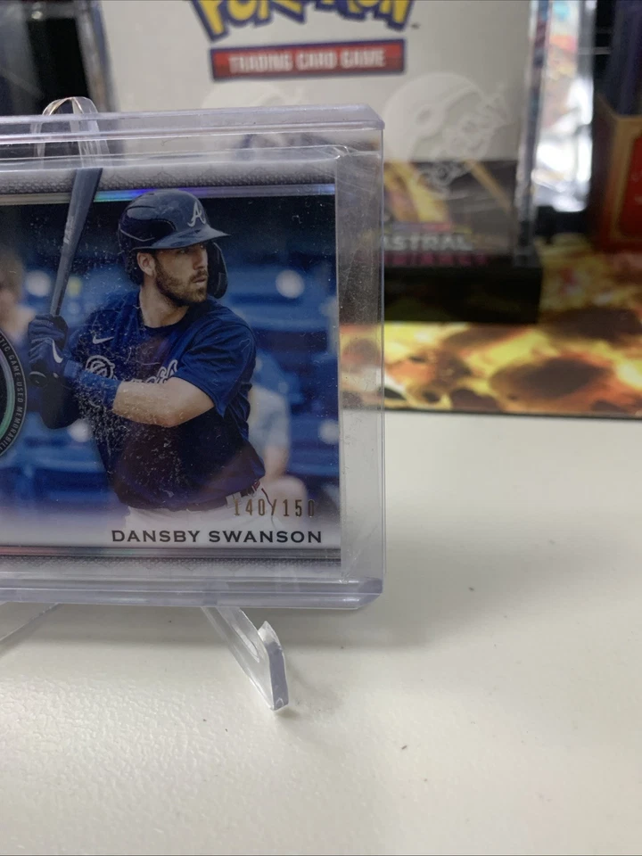 Dansby Swanson 2021 Topps Tribute Game Used Memorabilia /150 Braves Cubs NLDS - Image 3 of 4