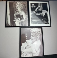 Set of 3 Marilyn Monroe Framed Prints Athena Wall Art Black White Pictures