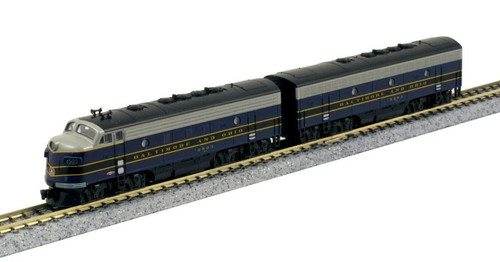 Kato EMD F7 A/B, 2 locomotoras escala n, juego con DCC Baltimore & Ohio #5403, 5493 | Zustand: Used