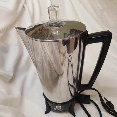 Vintage Presto Super Speed PK01B 12-Cup Coffee Percolator Works See Description