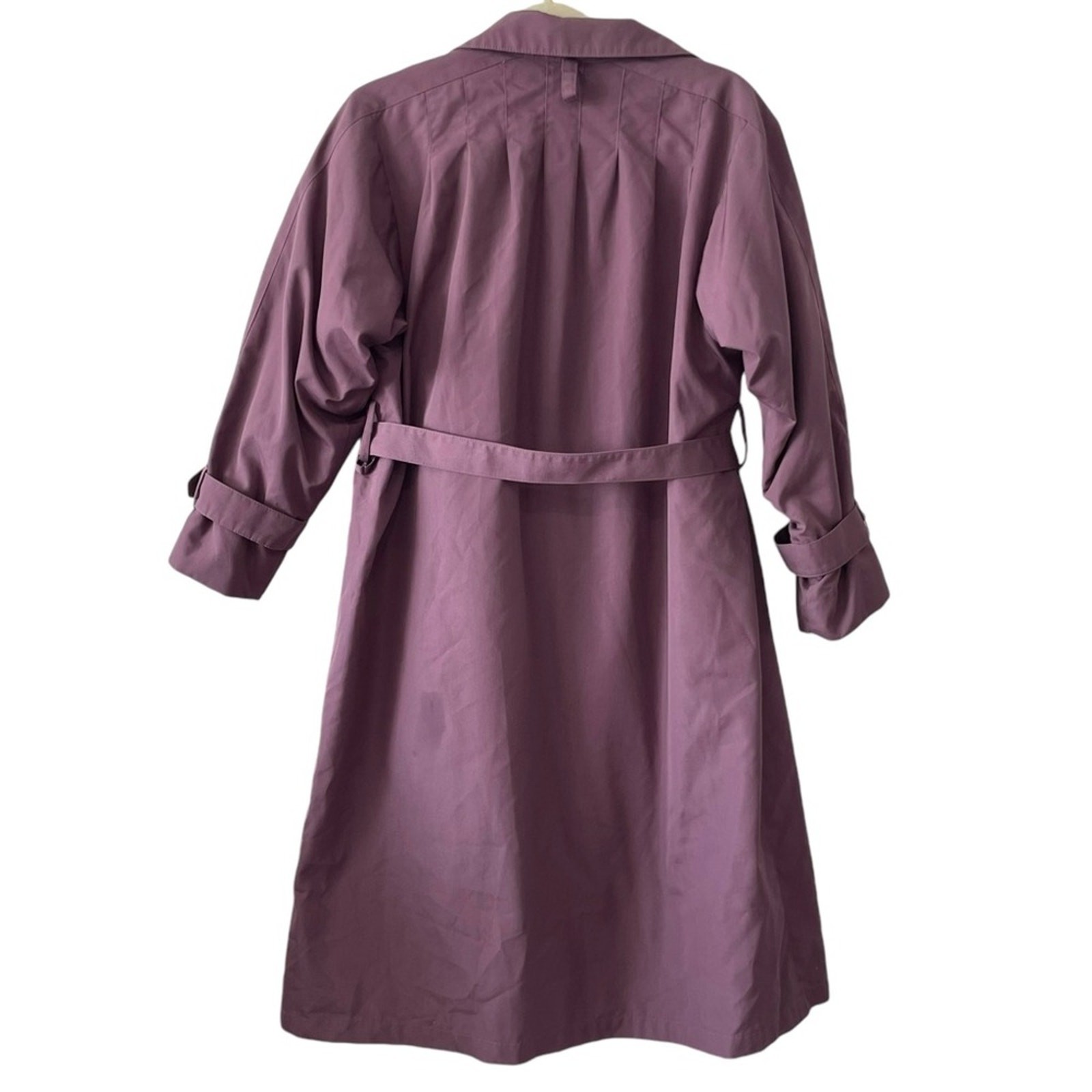 London Towne Purple Trench Coat Size 6 Petite Vintage