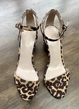 Image of CARVELA Kiki  Tan & black Strappy 3”Block Heel Ladies sandal UK/7  EU/40🆕 