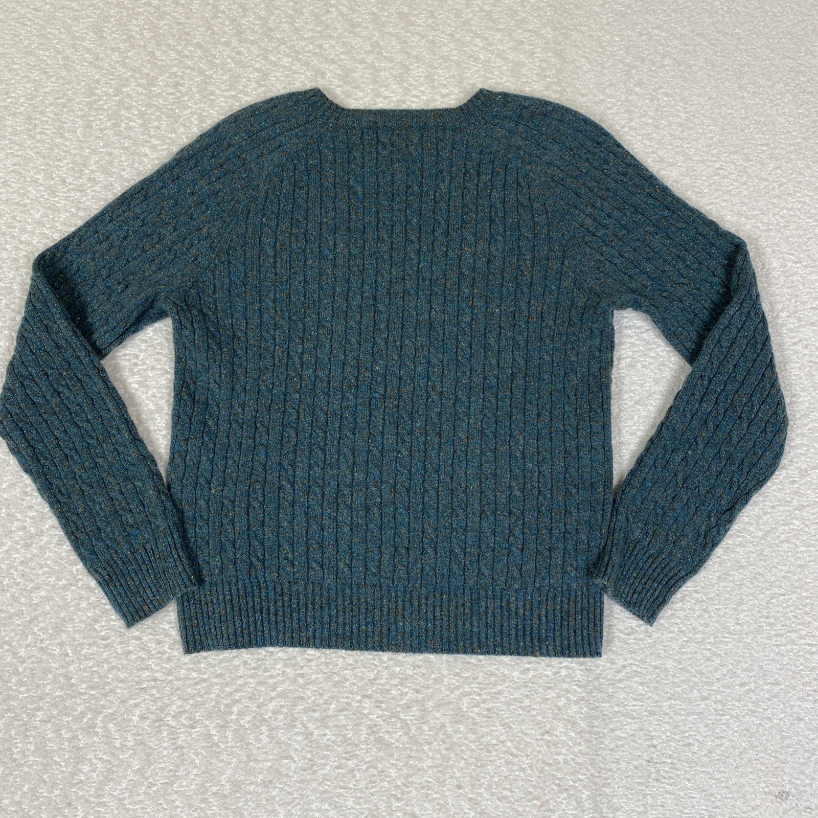 Pendleton V Neck Cable Knit Wool Blend Sweater Gr… - image 6
