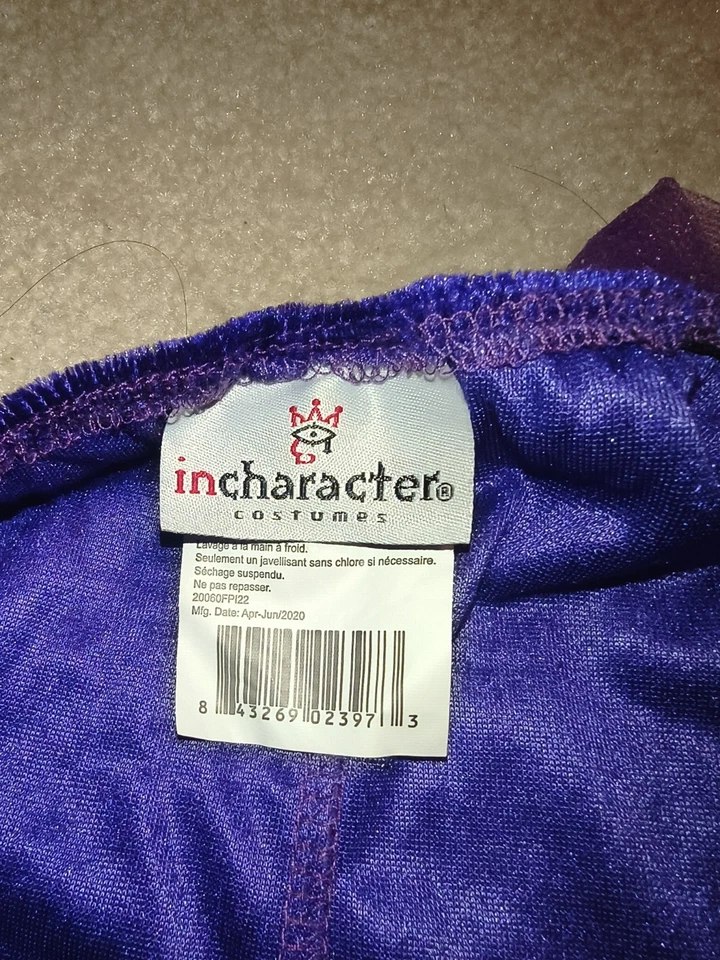 VESTIDO DISFRAZ PRINCESA PÚRPURA SIRENA MISTERIOSA PERSONAJE Y DIADEMA M 10/12 Foto 4 de 4