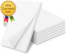 Note Pads 4X6 Inch 6 Pack Blank Scratch Pads  50 Sheets per Memo Pad for Writing