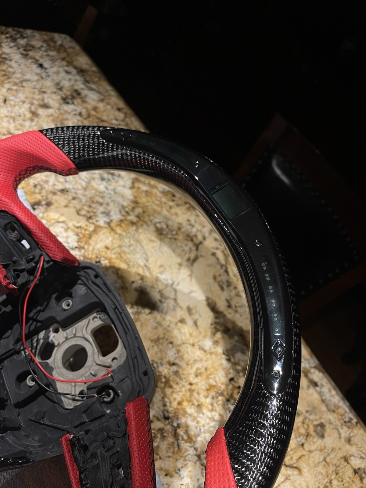 Lamborghini Urus Carbon Fiber LED Steering Wheel W Carbon Fiber Paddle Shifters