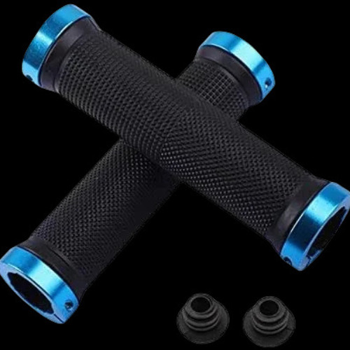 Bike Handlebar Grips Lock-On Rubber Non-Slip Double Alloy Clamp MTB Road Bicycle