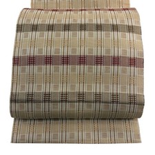 Nagoya Obi Excellent 8-inch Striped Pine Needle Pattern Silk Slim